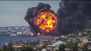 DISASTER FOR RUSSIA! Crimea's Largest Port BURNED TO GROUND by FIRST Ukrainian F-16 Jets AirStrike