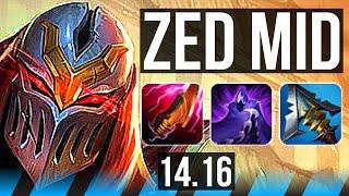 ZED vs LUCIAN (MID) | 8 solo kills, 1900+ games | BR Grandmaster | 14.16