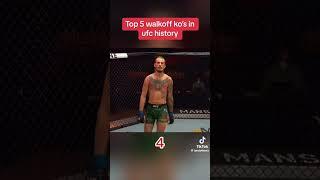 TOP 5 WALK OFF UFC KNOCKOUTS #mma #boxing #ufc #combatsports