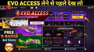 NEW EVO ACCESS EVENT FREE FIRE | E BADGE KAISE MILEGA | FF NEW EVENT TODAY | FREE FIRE NEW EVENT