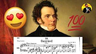 GANYMED by F. Schubert (D. 544) - Version for Low Voice in E Major (With Score)