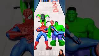 Challenge ppt 2 : Spiderman & Hulk kiss run #shorts #gta