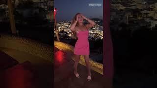 Dan Bilzerian girl dance performance during dinner