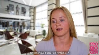 Janette, manager de ventas usa Probiogen™ Probiótico para la defensa de las alergias, y de la piel