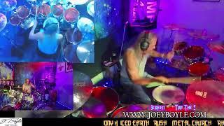 METAL CHURCH RUSH SYMPHONY X" LIVE DRUM COVERS" By J. Boyle  - SOLO AT END