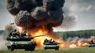 Horrifying! Ukrainian Tank Convoy Explodes After Being Hit by Russian Rockets in Bakhmut Region