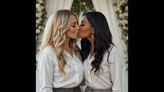 A Wedding Kiss: Two Friends Celebrate Love and Forever #kissing #love #wlw #kiss