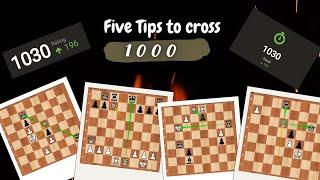 HOW TO REACH 1000 ELO IN CHESS - 5 Tips To Get 1000 Elo!!!!