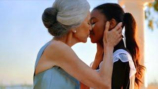 Mature Woman Kissing Black Maid | Lesbian Kissing Video