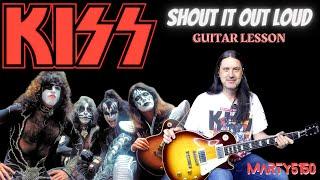 How To Play Shout It Out Loud By KISS - Guitar Lesson - Paul Stanley, Ace Frehley, Gene Simmons