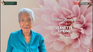 The Funeral Service of Jeanette Simons