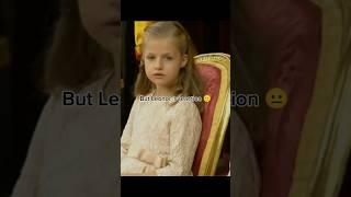 Princess Leonor reaction on queen Sofia's kiss #edit #shorts