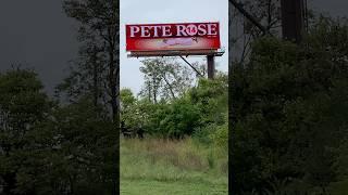 Pete Rose, The Hit King Slides Into Home!  Billboard In Lockland Ohio, JawTooth shorts