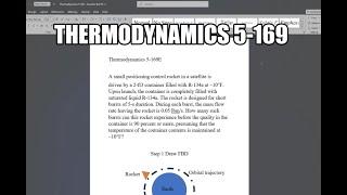 Thermodynamics 5-169 A small positioning control rocket in a satellite is driven by a 2-ft3