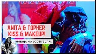 ANITA AND TOPHER KISS, SATURDAY NIGHT PARTY, BBNAIJA NO LOOSE GUARD, BBNAIJA SEASON 9 | GLORY ELIJAH