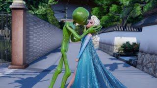 Dame tu Cosita and Frozen Elsa - Kiss in the Rain