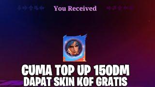 MODAL TOP UP 150DM LANGSUNG DAPAT SKIN KOF KARINA GRATIS + BAHAS TIPS HEMAT KOF MOBILE LEGENDS