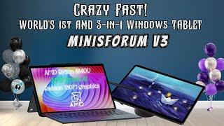 LIVE: WORLD'S 1st AMD 3-in-1 Windows Tablet - Minisforum V3 - #minisforum #V3 #bestwindowstablet