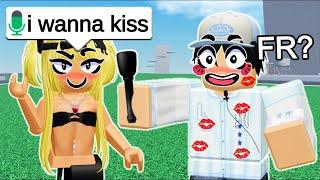 "kiss or slap?" 4 (Roblox VOICE CHAT)