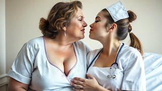 Kiss between 2 Lesbian nurses | Lesbians Kissing Video