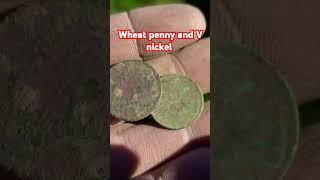 V nickel and wheat penny |1830s church |metal detecting with Xp Deus2 #fatherson #fun  #xp #maine