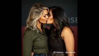 Passionate Kiss: Two Female Soldiers Share a Moment #love #kiss