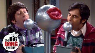 Howard and Raj Kiss...Through the Internet | The Big Bang Theory