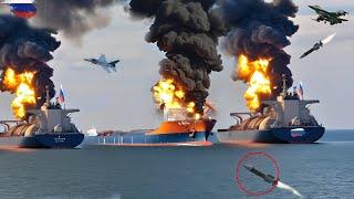 TODAY'S GREAT TRAGEDY! 7 Russian Tankers Sink After Being Hit by Ukrainian Ballistic Rockets