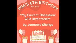 "My Current Obsession: WPA Inventories" by Jeanette Sheliga