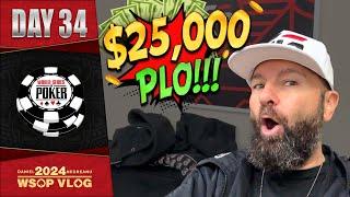 MASSIVE PRIZEPOOL in the $25,000 PLO HIGH ROLLER! - Daniel Negreanu 2024 WSOP VLOG Day 34