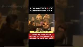 Fan gave a kiss but Udit Narayan turned it into a smooch|Seems like Udit Narayan enjoyed it more