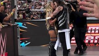 Dominik mysterio kiss Liv Morgan as Rhea Ripley cries at WWE SUMMERSLAM 2024