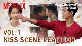 [Reaction] IU & Bo-gum react to their kiss scene | When Life Gives You Tangerines | Netflix [EN CC]