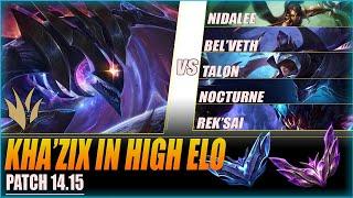 QIUYI KHA'ZIX - HOW TO PLAY KHA'ZIX IN HIGH ELO | PATCH 14.15