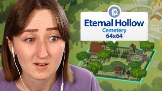 i built a GIANT cemetery in the sims