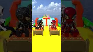 GTA V Kiss Run: RED Spidey Vs BLACK Spidey #gta