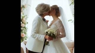 Wedding #lesbian #shorts #wedding #wlw #love #kiss #lgbt  #aigenerated #beauty #ai