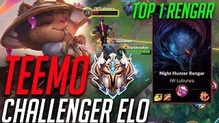 WILD RIFT | TEEMO IN CHALLENGER ELO VS TOP 1 RENGAR (RANK 4 EU CHALLENGER)