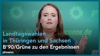 Pressekonferenz von B'90/Grüne nach den Landtagswahlen in Thüringen und Sachsen | 02.09.24