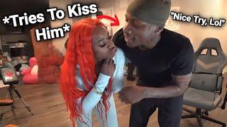 Female Rapper Sexy Redd Tries To Kiss Man And Gets EMBARRASSED