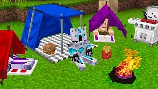 Kita Camping di Tengah Hutan Minecraft!!! Malam Datang