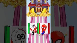 Kissing Run : Help Spider-Man and Spider-Girl Get Together