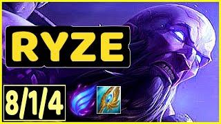 8/1/4 Ryze vs Talon Mid - Full Gameplay Diamond 1 Elo NA