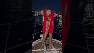 Dan Bilzerian girl standing in yacht