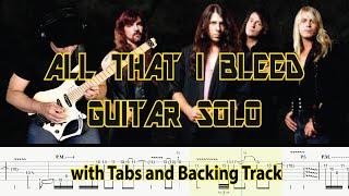 Savatage ALL THAT I BLEED Guitar Solo with Tabs and  Backing Track by Alvin De Leon