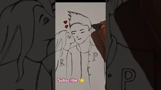 kiss couple drawing | #couple #drawing #trending #video #shorts