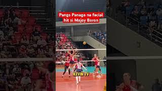 Pangs Panaga facial hit to Majoy #volleyball #youtubeshorts