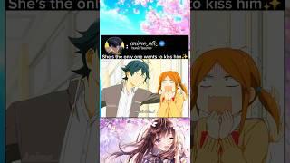 she's the only one wants to kiss him to  #anime #animeedit #animelover #romantic #love