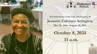 Funeral for Jeanette Calvinea Arrington, October 8, 2024