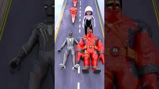 GTA V New Kiss Run Silver Spider man vs Venom Deadpool Funny Challenge! #gta #shorts #fortnite